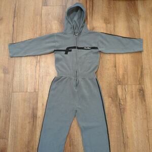 VTG FUBU Youth Large Fleece Bodysuit Sweater Hoodie Onesie Warm Up Y2K